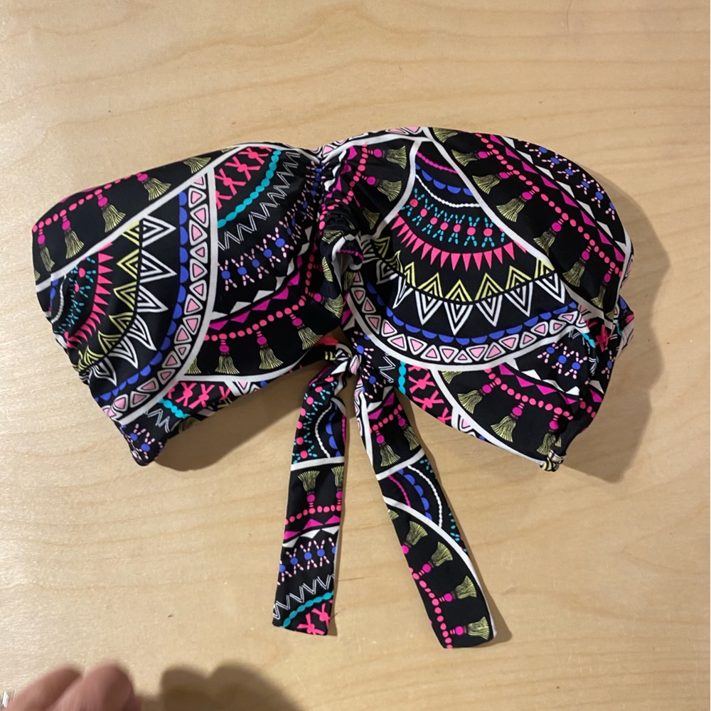 Urban Sea Tribal Print Strapless Bikini Top Large (MS)
